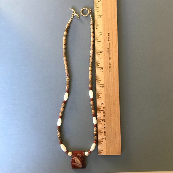 ***NEW*** Apple Jasper Hand Crafted Necklace - Picture 6 of 7